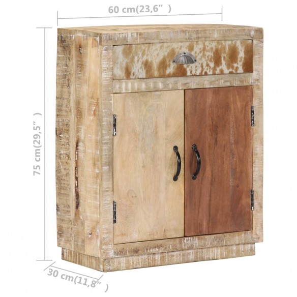 Buffet 60x30x75 cm Bois de manguier massif