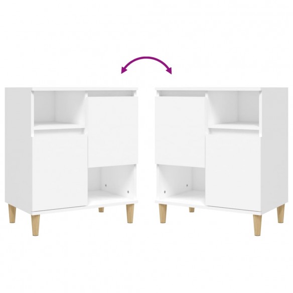 Buffet Blanc 60x35x70 cm Bois d'ingénierie