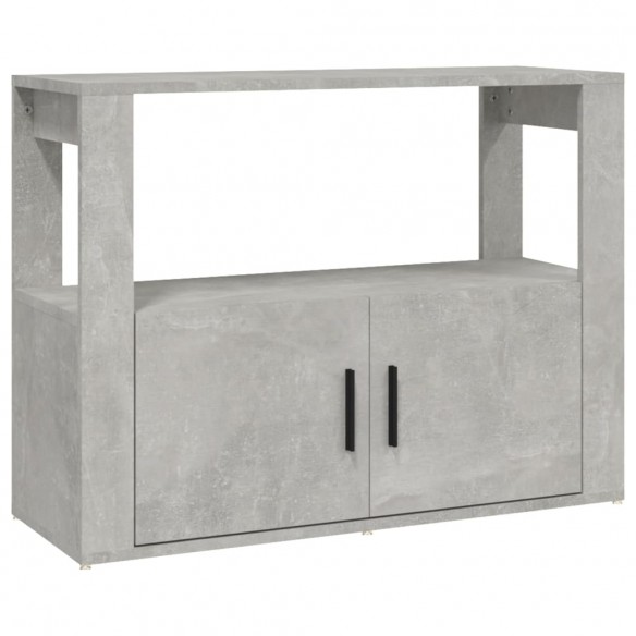 Buffet Gris béton 80x30x60 cm Bois d'ingénierie