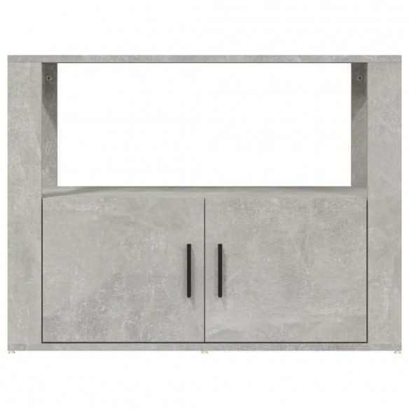 Buffet Gris béton 80x30x60 cm Bois d'ingénierie