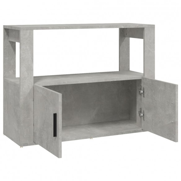 Buffet Gris béton 80x30x60 cm Bois d'ingénierie