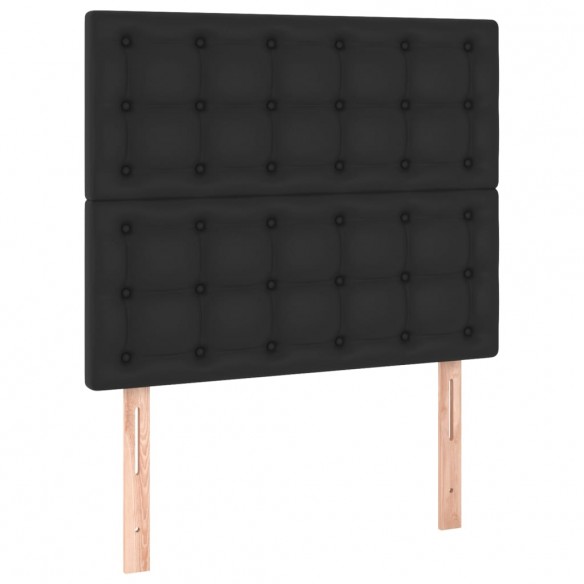 Cadre de lit avec matelas Noir 100x200 cm Similicuir