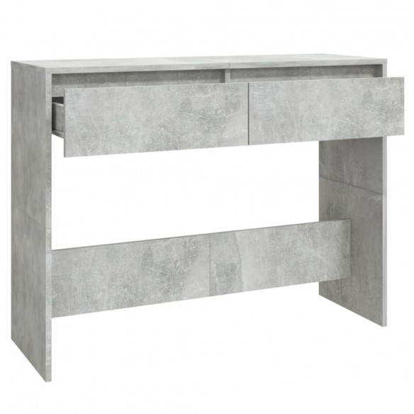 Table console Gris béton 100x35x76,5 cm Aggloméré