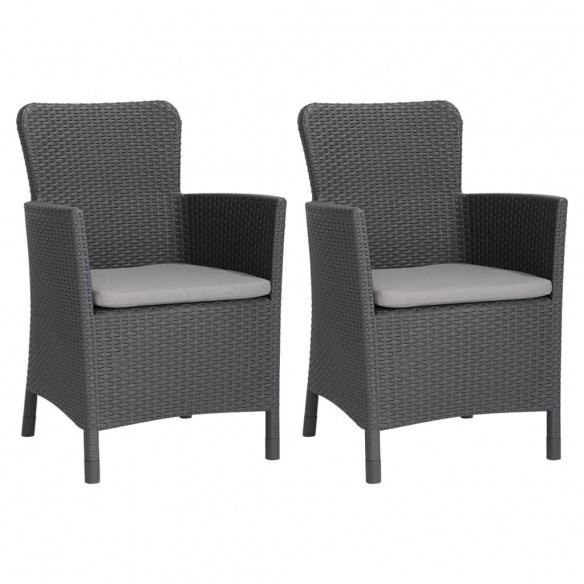 Allibert Chaises d'extérieur 2 pcs Miami Graphite