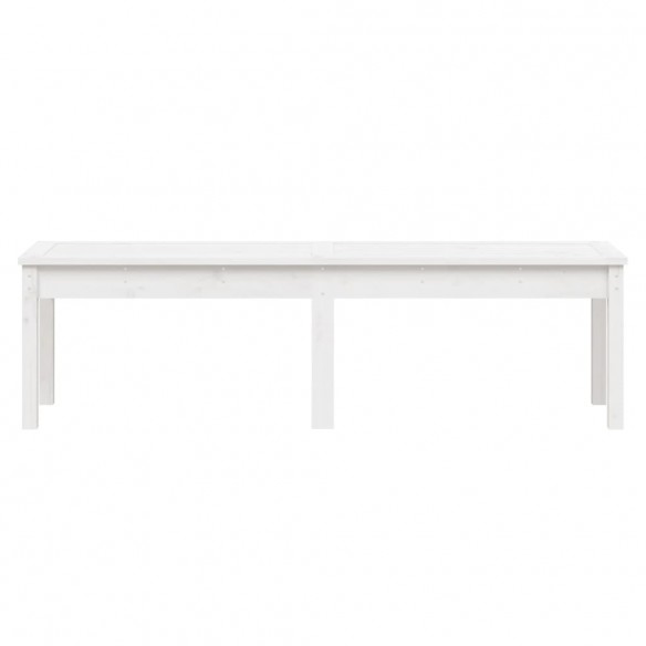 Banc de jardin à 2 places blanc 159,5x44x45 cm bois massif pin