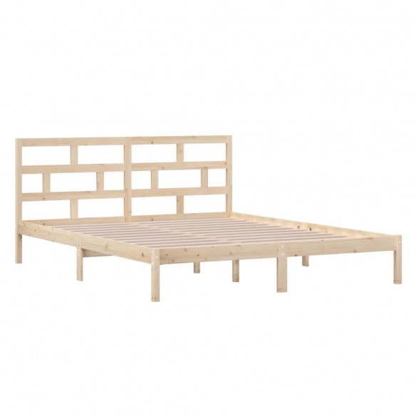 Cadre de lit Bois massif 120x190 cm Petit Double