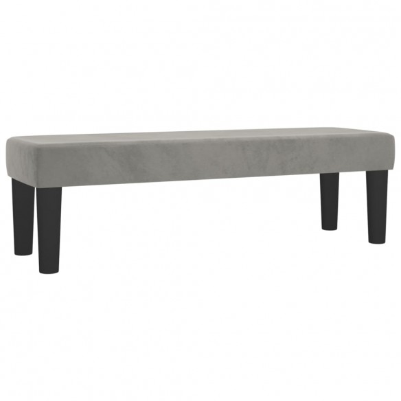 Banc Gris clair 100x30x30 cm Velours