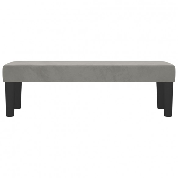 Banc Gris clair 100x30x30 cm Velours