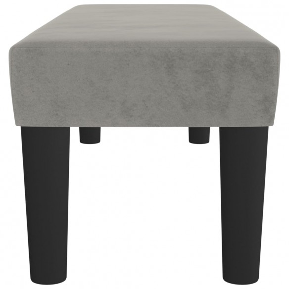 Banc Gris clair 100x30x30 cm Velours