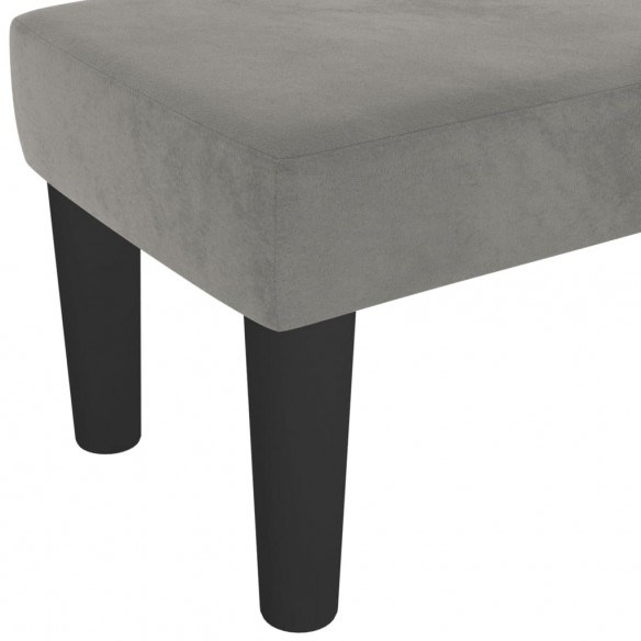 Banc Gris clair 100x30x30 cm Velours