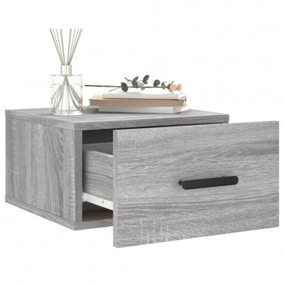 Tables de chevet murales 2 pcs sonoma gris 35x35x20 cm