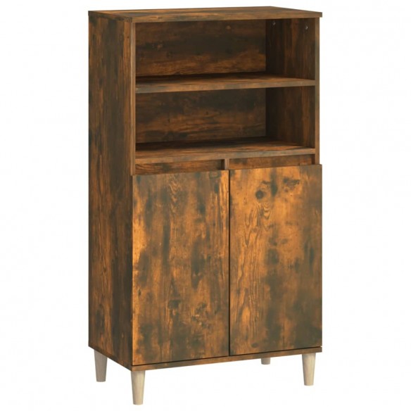 Buffet haut Chêne fumé 60x36x110 cm Bois d'ingénierie