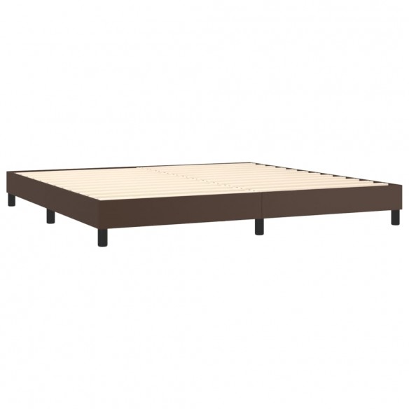 Cadre de lit avec matelas Marron 200x200 cm