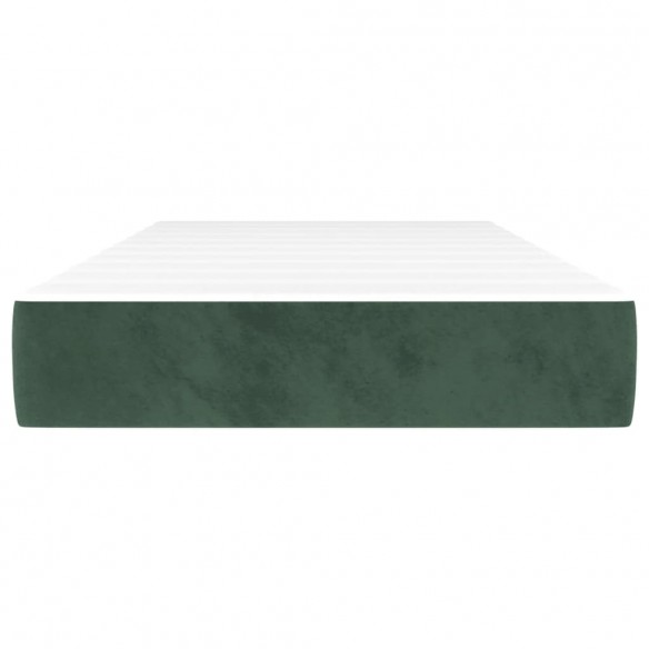 Matelas de lit à ressorts ensachés Vert foncé 90x200x20 cm