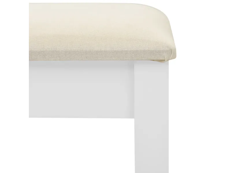 Coiffeuse et tabouret Blanc 65x36x128 cm Bois de paulownia MDF