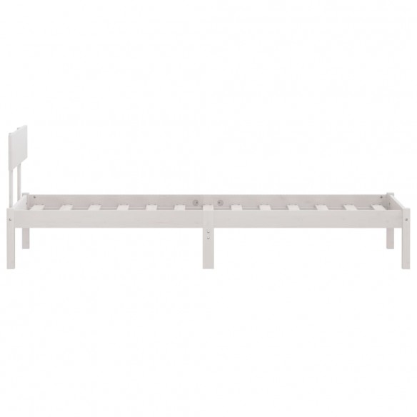 Cadre de lit Blanc Bois de pin massif 100x200 cm