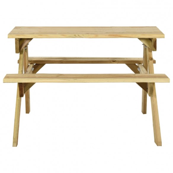 Table de pique-nique et bancs 110x123x73cm Bois de pin imprégné