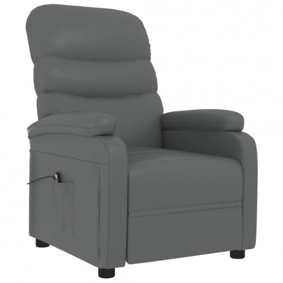 Fauteuil inclinable électrique Gris Similicuir