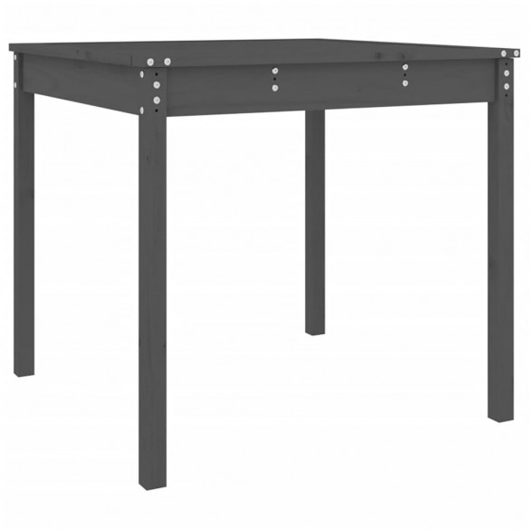 Table de jardin gris 82,5x82,5x76 cm bois massif de pin