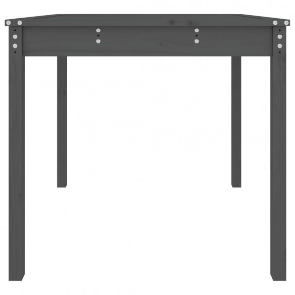 Table de jardin gris 82,5x82,5x76 cm bois massif de pin