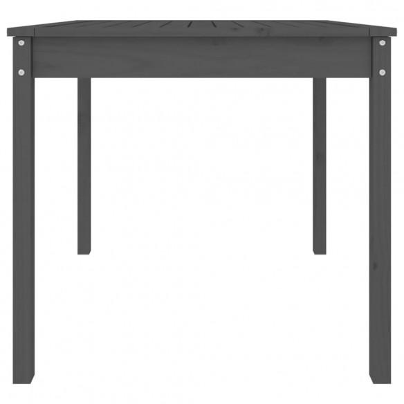 Table de jardin gris 82,5x82,5x76 cm bois massif de pin