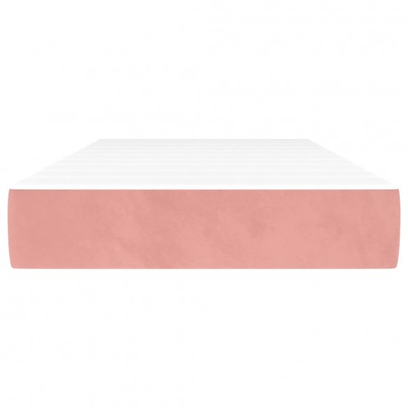 Matelas de lit à ressorts ensachés Rose 90x200x20 cm Velours