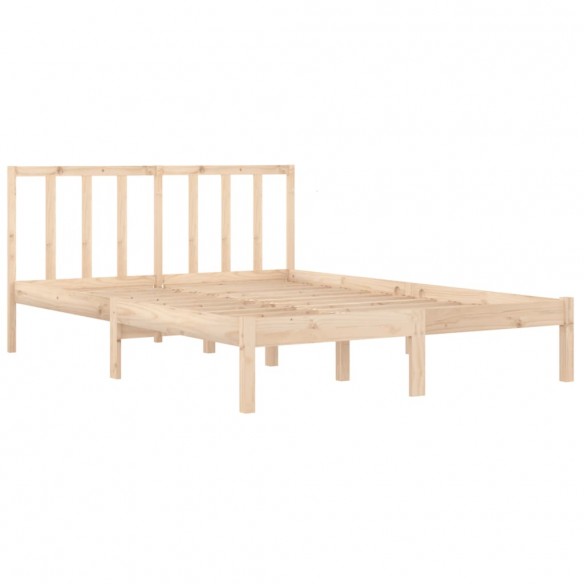 Cadre de lit bois de pin massif 120x190 cm petit double