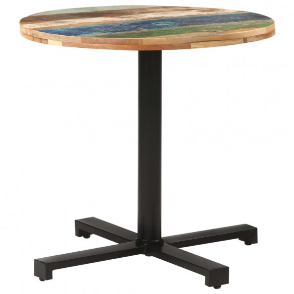 Table de bistro Carrée Ø80x75 cm Bois de récupération massif