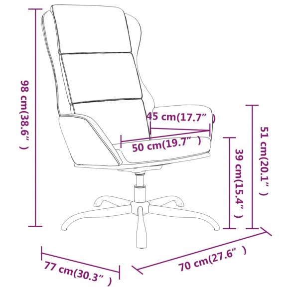 Chaise de relaxation Gris foncé Similicuir daim