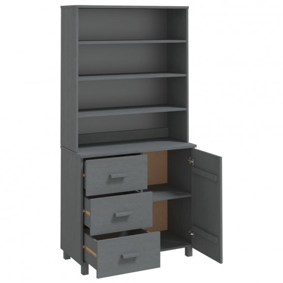 Buffet HAMAR Bois massif de pin Gris foncé