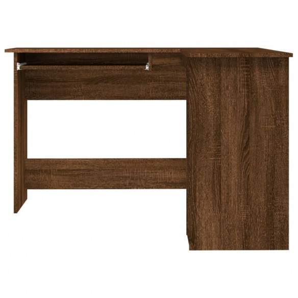 Bureau d'angle chêne marron 120x140x75 cm bois d'ingénierie