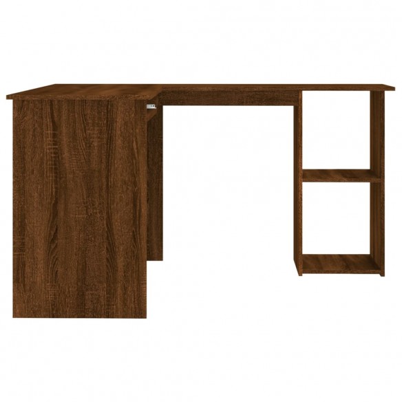 Bureau d'angle chêne marron 120x140x75 cm bois d'ingénierie