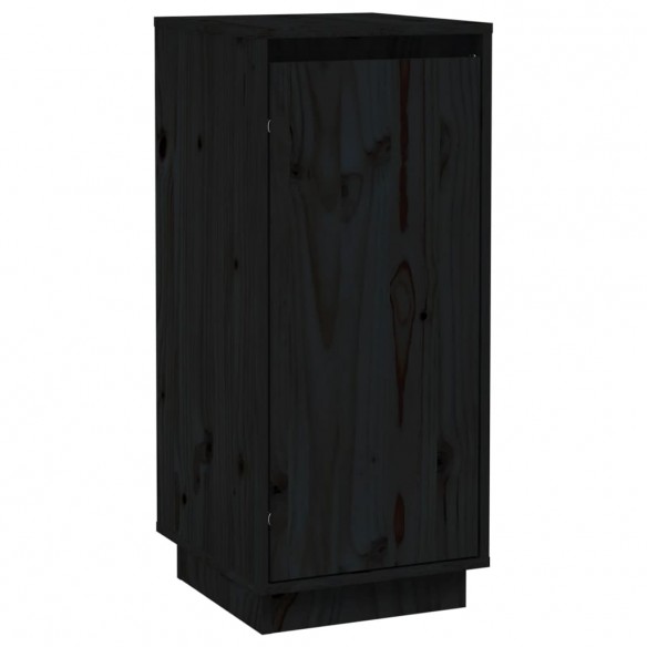 Buffets 2 pcs Noir 31,5x34x75 cm Bois massif de pin