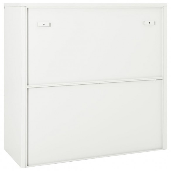 Armoire à portes coulissantes Blanc 90x40x90 cm Acier