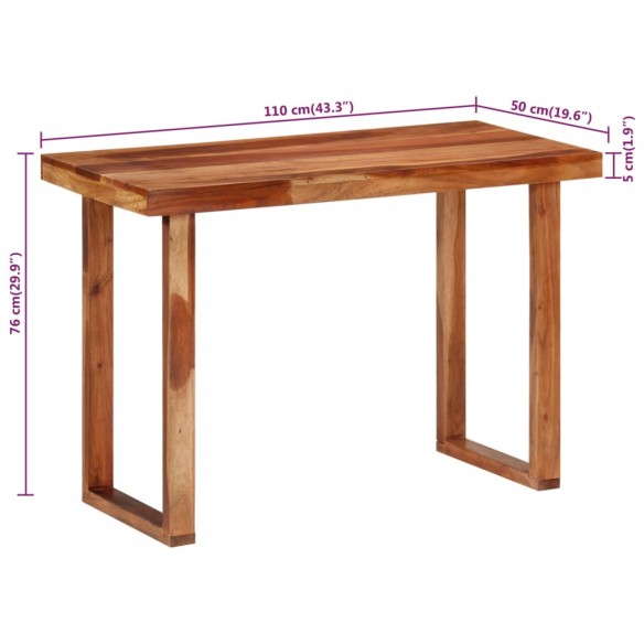 Table à dîner 110x50x76 cm Bois d'acacia solide