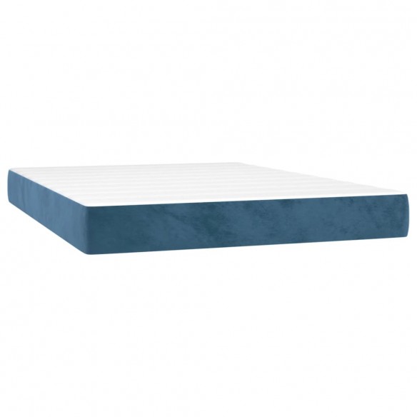 Matelas de lit à ressorts ensachés Bleu foncé 140x190x20 cm