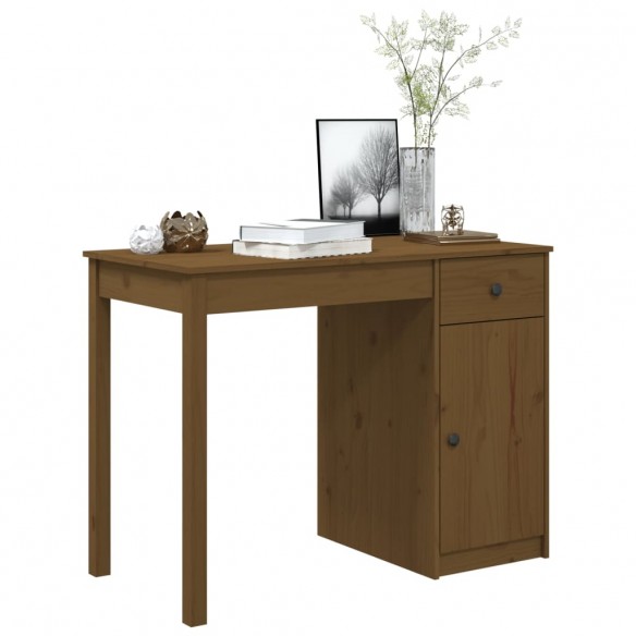 Bureau Marron miel 100x50x75 cm Bois massif de pin