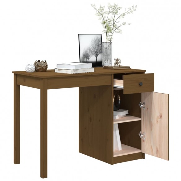 Bureau Marron miel 100x50x75 cm Bois massif de pin