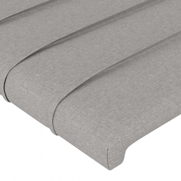 Têtes de lit 4 pcs Gris clair 100x5x78/88 cm Tissu