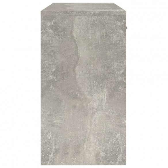 Bureau avec tiroir et armoire Gris béton 100x40x73 cm