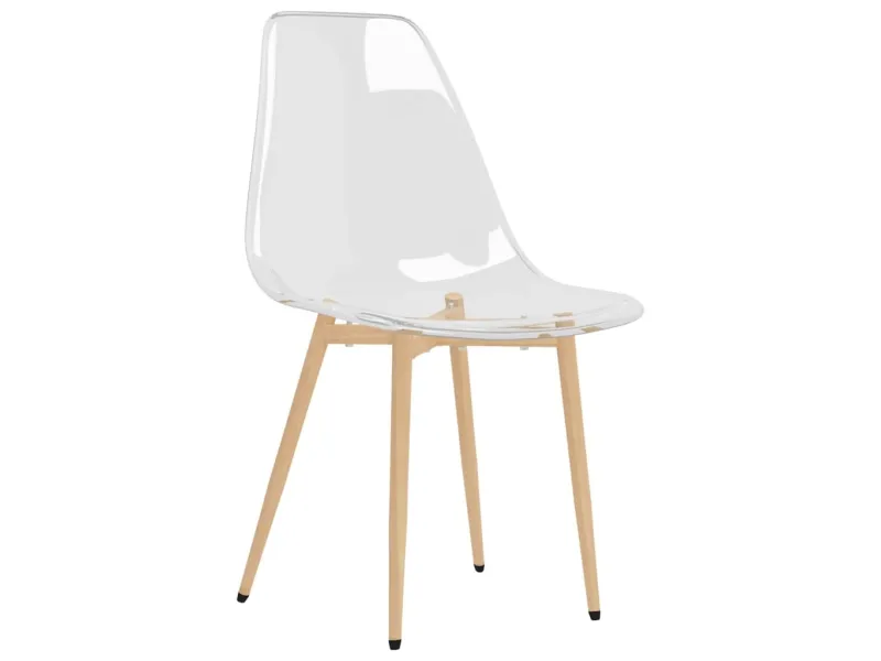 Chaises à manger lot de 2 Transparent PET