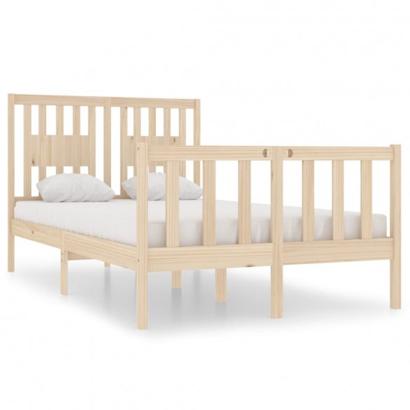 Cadre de lit bois massif 120x190 cm petit double