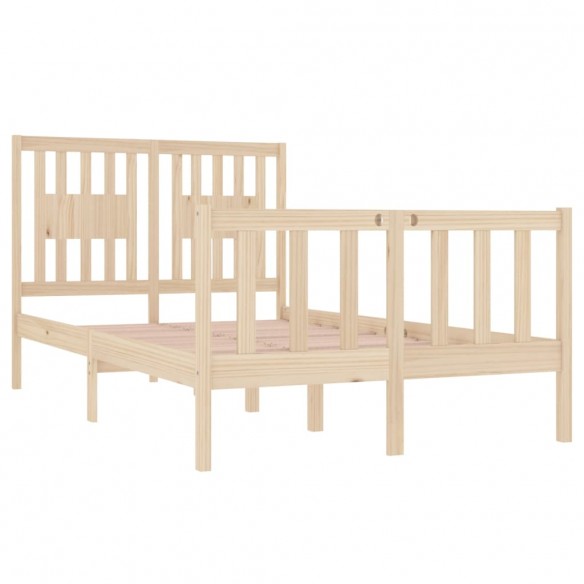 Cadre de lit bois massif 120x190 cm petit double