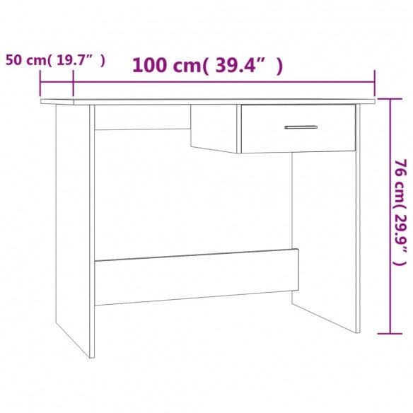 Bureau Chêne sonoma 100 x 50 x 76 cm Aggloméré