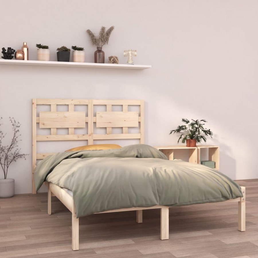 Cadre de lit bois massif 120x190 cm petit double