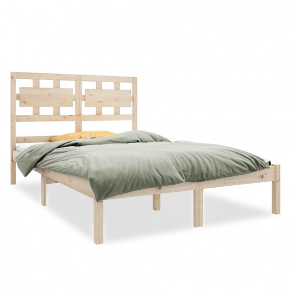 Cadre de lit bois massif 120x190 cm petit double