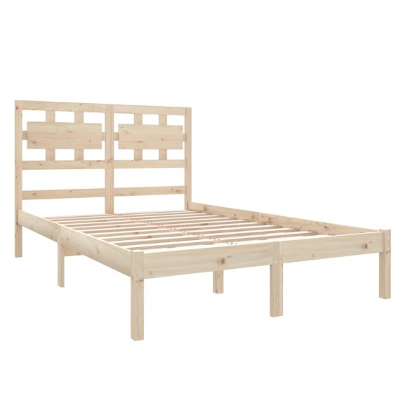 Cadre de lit bois massif 120x190 cm petit double