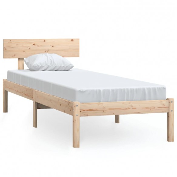 Cadre de lit Bois de pin massif 90x190 cm UK simple