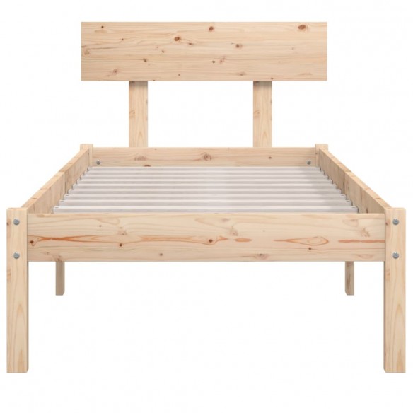 Cadre de lit Bois de pin massif 90x190 cm UK simple