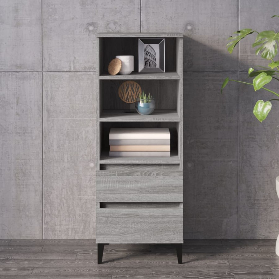 Buffet haut Sonoma gris 40x36x110 cm Bois d'ingénierie